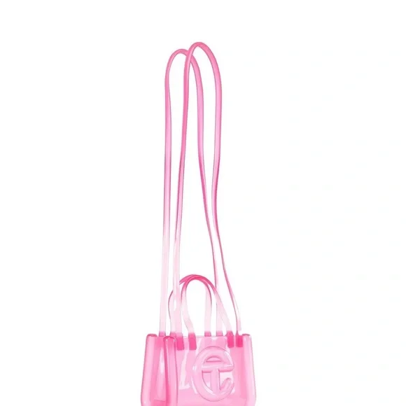 Telfar Small Jelly Shopper - Clear Pink - Picture 2 of 4